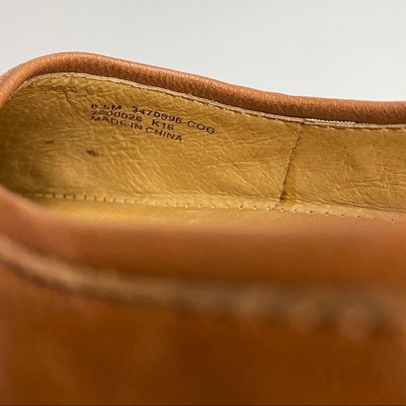 Frye Gloria Leather Ballet Flat in Cognac Shoes - Picture 5 of 11